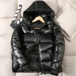 New OUKU Men's Winter Jacket Down Jacket Puffer Jacket Padded Pocket White Duck Down Daily Wear Date Vacation Regular Fashion Casual Comfortable Thermal Warm Fall & Winter Solid / Plain Color Black Red Puffer