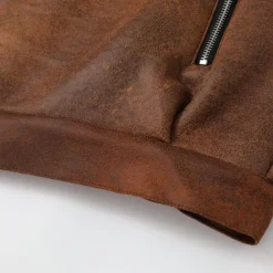 Hot OUKU Men's Winter Jacket Fleece Jacket Sherpa Jacket Faux Suede Jacket Vacation Daily Thermal Warm Pocket Fleece Fall & Winter Plain Fashion Streetwear Lapel Regular Faux Leather Black Brown Green Jacket
