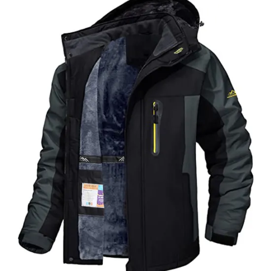 Discount OUKU Men's Winter Jacket Fleece Jacket Softshell Jacket Windbreaker Climbing Snow Sports Thermal Warm Waterproof Hooded Waterproof Winter Autumn / Fall Sportswear Regular Red Army Green Light Black Light
