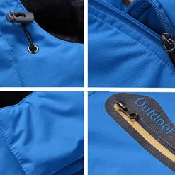 Discount OUKU Men's Winter Jacket Fleece Jacket Softshell Jacket Windbreaker Climbing Snow Sports Thermal Warm Waterproof Hooded Waterproof Winter Autumn / Fall Sportswear Regular Red Army Green Light Black Light
