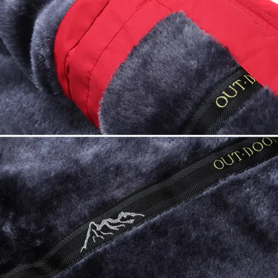 Discount OUKU Men's Winter Jacket Fleece Jacket Softshell Jacket Windbreaker Climbing Snow Sports Thermal Warm Waterproof Hooded Waterproof Winter Autumn / Fall Sportswear Regular Red Army Green Light Black Light