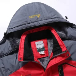 Best OUKU Men's Winter Jacket Fleece Jacket Raincoat Hiking Jacket Outdoor Daily Wear Warm Pocket Fall Winter Color Block Fashion Streetwear Hooded Regular Black Red Royal Blue Blue Ink Blue Jacket