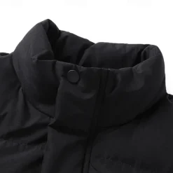 New OUKU Men's Winter Jacket Puffer Jacket Padded Zipper Pocket Polyster Pocket Outdoor Date Casual Daily Regular Fashion Casual Thermal Warm Windproof Winter Plain Black Navy Blue Light Grey Puffer Jacket