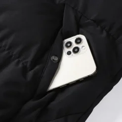 New OUKU Men's Winter Jacket Puffer Jacket Padded Zipper Pocket Polyster Pocket Outdoor Date Casual Daily Regular Fashion Casual Thermal Warm Windproof Winter Plain Black Navy Blue Light Grey Puffer Jacket