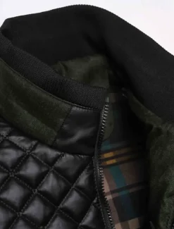 Best OUKU Men's Winter Jacket Puffer Jacket Quilted Jacket Padded Classic Style Polyster Pocket Outdoor Date Casual Daily Regular Fashion Casual Thermal Warm Windproof Winter Color Block Dark Grey Blue Green