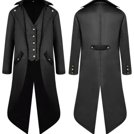 Best OUKU Men's Winter Jacket Trench Coat Cloak / Capes Party Halloween Fall Winter Nylon Waterproof Outerwear Clothing Apparel Fashion Cosplay Vintage Style
