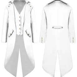 Best OUKU Men's Winter Jacket Trench Coat Cloak / Capes Party Halloween Fall Winter Nylon Waterproof Outerwear Clothing Apparel Fashion Cosplay Vintage Style