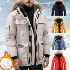 Discount OUKU Men's Winter Polyester Thermal Warm Fleece Lining Windproof Breathable orange Cream Screen Color grey blue Vest