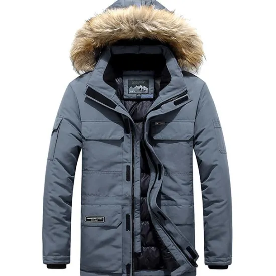 Discount OUKU Men's Winter Polyester Thermal Warm Fleece Lining Windproof Breathable orange Cream Screen Color grey blue Vest