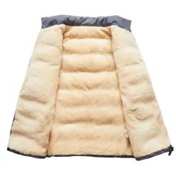 Best OUKU Men's Winter Vest Fleece Thick Jacket Warm Coat Padded Puffer Vest Fleece Lined Jacket Highly Warm Plush Stand Collar Waistcoat Daily Wear Great Lightweight Causal Travel Cargo Safari Photo Vest