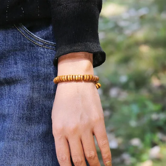Hot OUKU Men's Women's Bead Bracelet Classic Vintage Theme Fashion Boho Wood Bracelet Jewelry Black / Ink Blue / Brown For Daily Holiday Festival