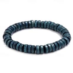 Hot OUKU Men's Women's Bead Bracelet Classic Vintage Theme Fashion Boho Wood Bracelet Jewelry Black / Ink Blue / Brown For Daily Holiday Festival