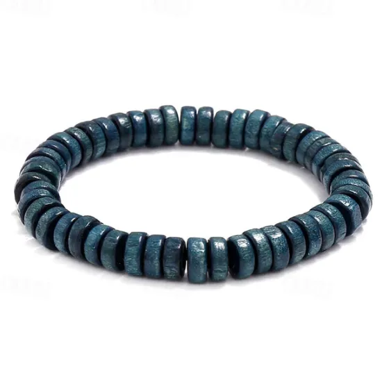 Hot OUKU Men's Women's Bead Bracelet Classic Vintage Theme Fashion Boho Wood Bracelet Jewelry Black / Ink Blue / Brown For Daily Holiday Festival