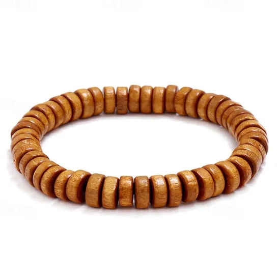 Hot OUKU Men's Women's Bead Bracelet Classic Vintage Theme Fashion Boho Wood Bracelet Jewelry Black / Ink Blue / Brown For Daily Holiday Festival