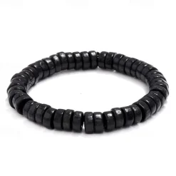 Hot OUKU Men's Women's Bead Bracelet Classic Vintage Theme Fashion Boho Wood Bracelet Jewelry Black / Ink Blue / Brown For Daily Holiday Festival