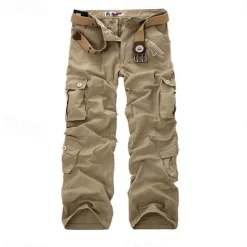 Sale OUKU Men's Work Pants Hiking Cargo Pants Hiking Pants Trousers Camo Outdoor Ripstop Multi Pockets Breathable Soft Cotton Pants / Trousers Bottoms Jungle camouflage Army Green Camouflage Grey Khaki Work
