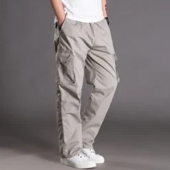 Outlet OUKU Men's Work Pants Hiking Cargo Pants Hiking Pants Trousers Summer Outdoor Ripstop Quick Dry Multi Pockets Breathable Cotton Pants / Trousers Bottoms Army Green Light Grey Black Work Hunting Fishing L