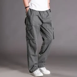 Outlet OUKU Men's Work Pants Hiking Cargo Pants Hiking Pants Trousers Summer Outdoor Ripstop Quick Dry Multi Pockets Breathable Cotton Pants / Trousers Bottoms Army Green Light Grey Black Work Hunting Fishing L