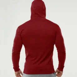Outlet OUKU Men's Workout Shirt Running Shirt Long Sleeve Top Spring Hooded Spandex Breathable Quick Dry Soft Gym Workout Running Sportswear Activewear Solid Colored Black White Dark Navy