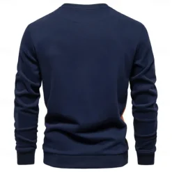 Sale OUKU Men's Zip Hoodie Sweatshirt Pullover Apricot Black Navy Blue Blue Orange Standing Collar Color Block Sports & Outdoor Sports Weekend Streetwear Cool Casual Spring & Fall Clothing Apparel Hoodies