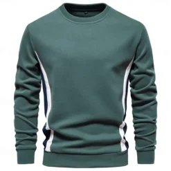 Sale OUKU Men's Zip Hoodie Sweatshirt Pullover Apricot Black Navy Blue Blue Orange Standing Collar Color Block Sports & Outdoor Sports Weekend Streetwear Cool Casual Spring & Fall Clothing Apparel Hoodies
