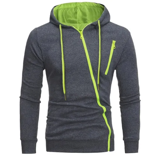 Sale OUKU Men's Zip Up Hoodies Black White Gray Hooded Plain Sports & Outdoor Daily Sports Hot Stamping Sportswear Basic Casual Spring & Summer Clothing Apparel Hoodies Sweatshirts Long Sleeve