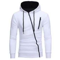 Sale OUKU Men's Zip Up Hoodies Black White Gray Hooded Plain Sports & Outdoor Daily Sports Hot Stamping Sportswear Basic Casual Spring & Summer Clothing Apparel Hoodies Sweatshirts Long Sleeve