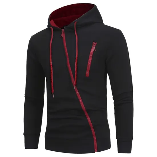 Sale OUKU Men's Zip Up Hoodies Black White Gray Hooded Plain Sports & Outdoor Daily Sports Hot Stamping Sportswear Basic Casual Spring & Summer Clothing Apparel Hoodies Sweatshirts Long Sleeve