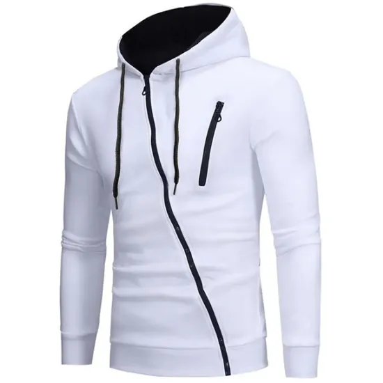 Sale OUKU Men's Zip Up Hoodies Black White Gray Hooded Plain Sports & Outdoor Daily Sports Hot Stamping Sportswear Basic Casual Spring & Summer Clothing Apparel Hoodies Sweatshirts Long Sleeve