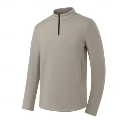 New OUKU Men's Zip Up Hoodies Quarter Zip Sweatshirt Black Light Green Dark Gray Beige Standing Collar Plain Cool Casual Athletic Clothing Apparel Hoodies Sweatshirts Long Sleeve