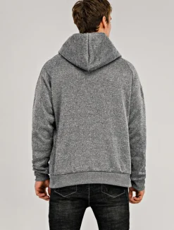 Best OUKU Men's Zip Up Sweatshirt Sweat Jacket Black Light Grey Dark Gray Hooded Solid Color Casual Streetwear Polyester Cool Fall Winter Clothing Apparel Hoodies Sweatshirts Long Sleeve Slim