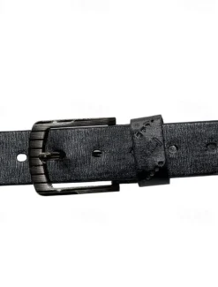 Outlet OUKU Needle Buckle Belt Men's Belt Casual And Fashionable Antique Belt Black