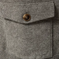 Best OUKU New Mens Knit Stand Mock Neck Cotton Cardigan Casual Social Autumn Button-up Sweater Jacket for Men