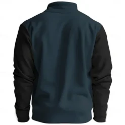Best OUKU New Year Christmas Men's Deer Sweatshirts Sweatshirt Long Sleeve Sweatshirt Crew Neck Daily Party Basic 3D Printing Christmas Party New Year Crewneck Winter Spring & Fall Navy Blue
