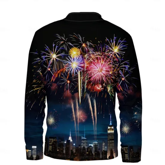 New OUKU New Year Men's Graphic Happy New Year Hoodies Quarter Zip Sweatshirt Long Sleeve Sweatshirt Stand Collar Daily Casual Vintage Retro 3D Print Vacation Going out Streetwear Print Spring & Fall Black