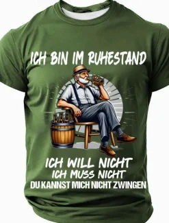 New OUKU Oktoberfest Men's Retired German T Shirt Short Sleeve T shirt 3D Print Crew Neck Shirt Fashion Exaggerated Daily Party Street Casual Black Red Blue Summer Spring All Seasons Clothing Apparel S M L XL