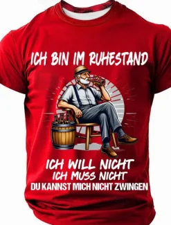 New OUKU Oktoberfest Men's Retired German T Shirt Short Sleeve T shirt 3D Print Crew Neck Shirt Fashion Exaggerated Daily Party Street Casual Black Red Blue Summer Spring All Seasons Clothing Apparel S M L XL