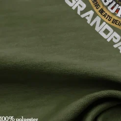 Best OUKU Papa Shirts Grandpa Word Daily Henley Street Style Men'S 3D Print T Shirt Tee T Shirt Short Sleeve Henley Collar Shirt Summer Spring Clothing Apparel S M L Xl Xxl 3Xl Green
