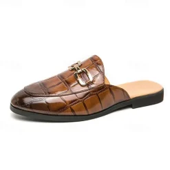 Best OUKU Patent Leather Moccasins for Men - Sophisticated Slip-On with Metal Buckle for Business and Casual Wear
