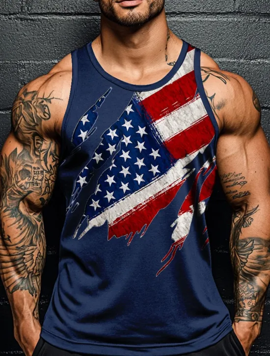 Outlet OUKU Patriotic T Shirts For Men Sarcasm T Shirt Short Sleeve T shirt 3D Print Crew Neck Round Neck Shirt Funny Political T Shirt Street Casual Daily Black Blue Green Summer Spring Clothing Apparel S M L