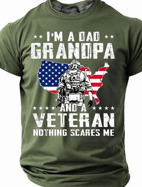 Discount OUKU Patriotic T Shirts For Men Sarcasm T Shirt Short Sleeve T shirt 3D Print Crew Neck Shirt Military Funny Political T Shirt Street Casual Daily Black Blue Green Summer Spring All Seasons Clothing