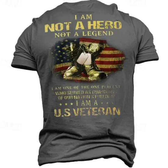 New OUKU Patriotic T Shirts For Men American US Flag T Shirt Short Sleeve T shirt 3D Print Crew Neck Round Neck Shirt Fashion Daily Basic Street Casual Daily Black Summer Spring All Seasons Clothing
