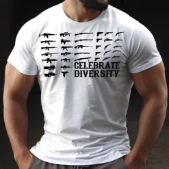 Discount OUKU Patriotic T Shirts For Men D.O.G.E T Shirt Short Sleeve T shirt 3D Print Crew Neck Shirt Fashion Daily Street Daily Black Blue Green Summer Spring Clothing Apparel S M L XL XXL XXXL