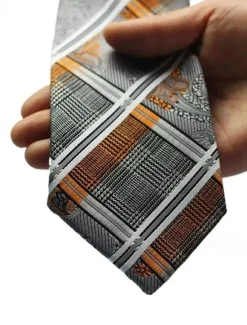 Hot OUKU 1Pc Man Necktie Width Bridegroom Groomsman Tie 8cm Business Manager Tie Gray