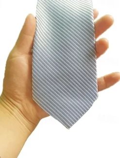 New OUKU 1Pc Light Man Necktie Business Manager Tie Width 8cm Bridegroom Groomsman Tie Gray
