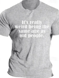 Sale OUKU Quotes & Sayings Letter Print Black Blue Light Grey T shirt Tee Casual Style Men's 100% Cotton Graphic T Shirt Leisure Shirt Comfortable Tee Summer Fashion Designer Clothing M L XL XXL XXXL