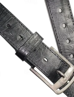 Outlet OUKU Retro Needle Buckle Men's Belt Antique Jeans Belt Black
