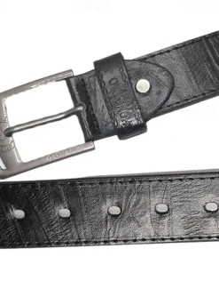 Outlet OUKU Retro Needle Buckle Men's Belt Antique Jeans Belt Black