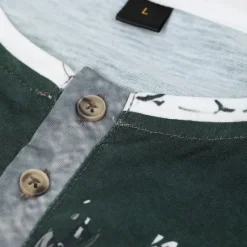 Discount OUKU St.Patrick's Day Men's Henley Shirt Tee Graphic Clover National Flag Henley Clothing Apparel 3D Print Daily St.Patrick's Day Long Sleeve Button-Down Print Fashion Designer