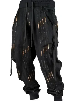 Discount OUKU Stripe Casual Men's 3D Print Sweatpants Joggers Pants Trousers Outdoor Street Casual Daily Polyester Black Navy Blue Brown S M L Mid Waist Elasticity Pants